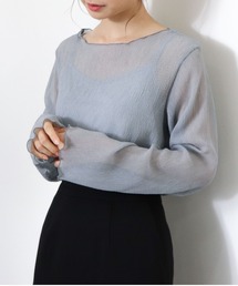 シアー楊柳プルオーバー