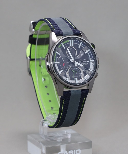 EDIFICE(エディフィス)の「【生産数量限定】Scuderia AlphaTauri F1コラボレーションモデル / EQB-1200AT-1AJR(アナログ腕時計・メンズ・ブラック・FREE)」の6枚目の写真