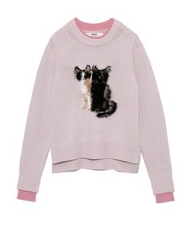 fur fur - furfur キャットジャガードセーター ニット 青　猫　F ウール ISSUE.22 CAT COLLECTION |FURFUR（ファーファー）公式サイト