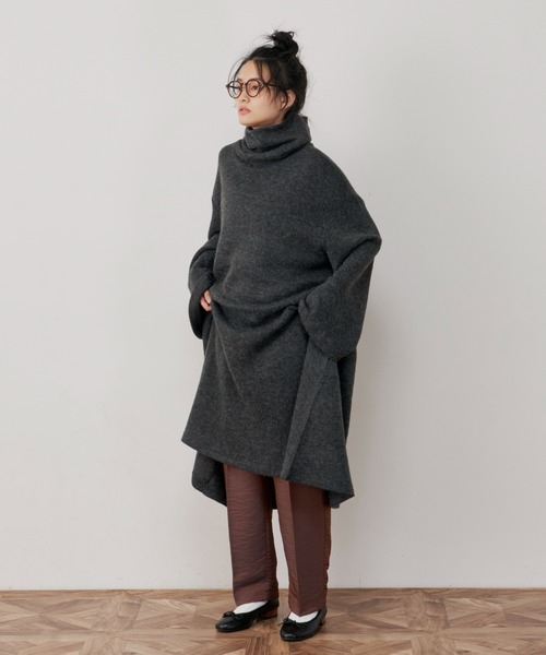 Libra Cue(リブラ キュー)の「ボリュームスリーブニットワンピース(ワンピース・レディース・イエロー/オレンジ/グリーン/グレー・FREE)」の20枚目の写真