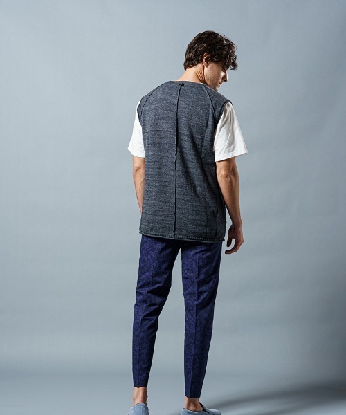wjk（ダヴルジェイケイ）の「mcg2950-roll knit vest ベスト（ベスト・メンズ・ライトグレー/グリーン系その他/チャコール・S/M/L/XL）」の10枚目の写真
