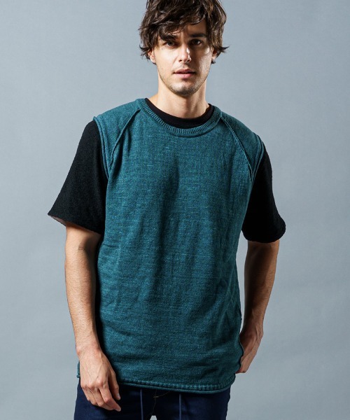 wjk（ダヴルジェイケイ）の「mcg2950-roll knit vest ベスト（ベスト・メンズ・ライトグレー/グリーン系その他/チャコール・S/M/L/XL）」の19枚目の写真