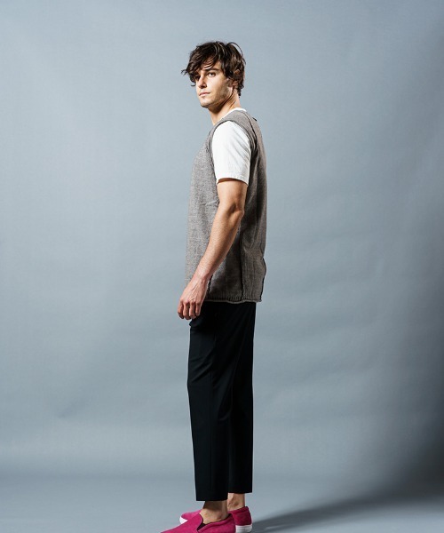 wjk（ダヴルジェイケイ）の「mcg2950-roll knit vest ベスト（ベスト・メンズ・ライトグレー/グリーン系その他/チャコール・S/M/L/XL）」の14枚目の写真