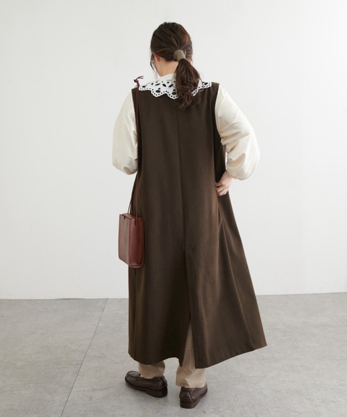 新品、未使用 ピュアルセシンレーシーワンピース WEB限定】ジレ風ワンピース（ワンピース）｜PUAL CE CIN