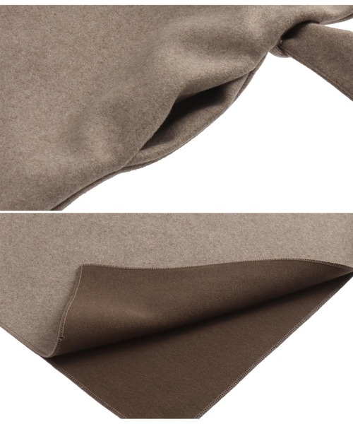 Settimissimo（セッティミッシモ）の「ダブルフェイスノーカラーロングコート（ノーカラーコート・レディース・キナリ/ブラウン・FREE）」の14枚目の写真