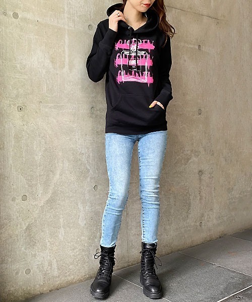 Kare/ME（カーミー）の「【Kare/ME/カーミー】フレグランスボトルペイントフーディ（パーカー・レディース・ホワイト/ブラック/グレー・SMALL）」の7枚目の写真