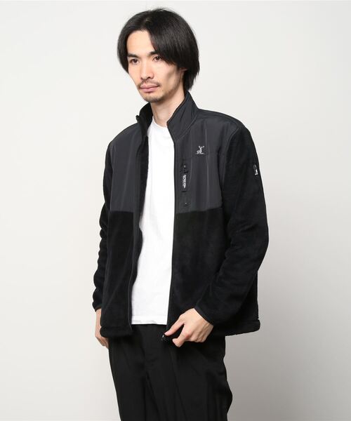 CAPTAIN STAG(キャプテンスタッグ)の「CAPTAIN STAG/キャプテンスタック ムートンボアフリース 切替スタンドジャケット(ブルゾン・メンズ・グレー/ブラック/ベージュ・LL/M/L)」の7枚目の写真
