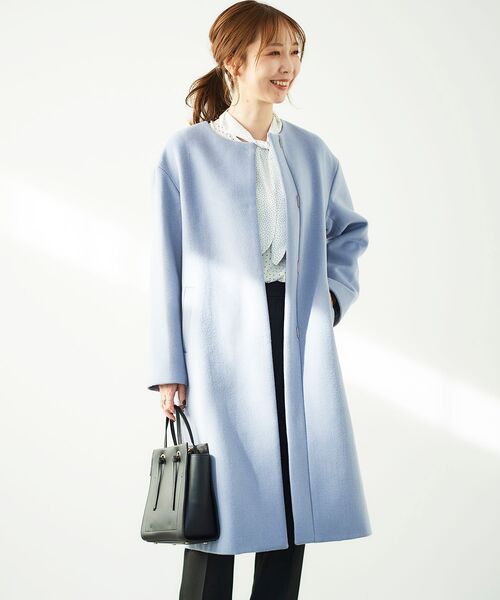 le.coeur blanc(ルクールブラン)の「ウールブレンドノーカラー le.coeur blanc(ルクールブラン)の「ウールブレンドノーカラー
