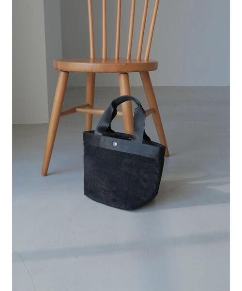 AMERICAN HOLIC（アメリカンホリック）の「【WEB限定】コーデュロイミニトート（トートバッグ・レディース・ブラック/ネイビー/カーキ/サックスブルー/アイボリー・FREE）」の7枚目の写真