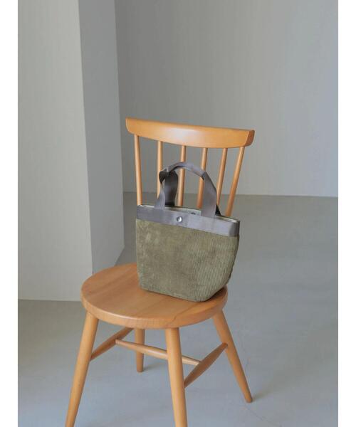 AMERICAN HOLIC（アメリカンホリック）の「【WEB限定】コーデュロイミニトート（トートバッグ・レディース・ブラック/ネイビー/カーキ/サックスブルー/アイボリー・FREE）」の8枚目の写真