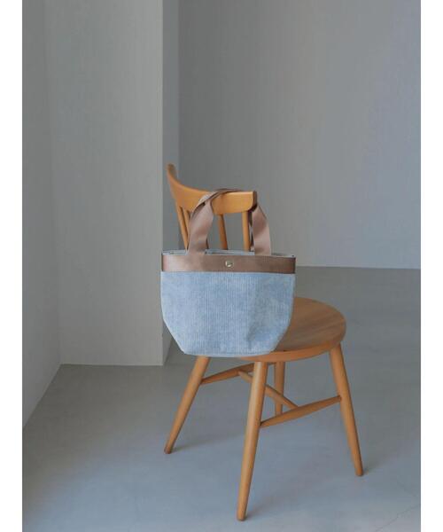 AMERICAN HOLIC（アメリカンホリック）の「【WEB限定】コーデュロイミニトート（トートバッグ・レディース・ブラック/ネイビー/カーキ/サックスブルー/アイボリー・FREE）」の9枚目の写真