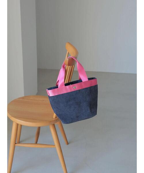 AMERICAN HOLIC（アメリカンホリック）の「【WEB限定】コーデュロイミニトート（トートバッグ・レディース・ブラック/ネイビー/カーキ/サックスブルー/アイボリー・FREE）」の10枚目の写真