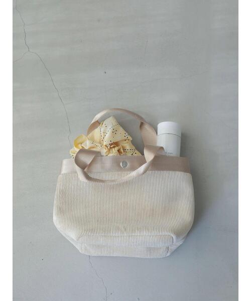 AMERICAN HOLIC（アメリカンホリック）の「【WEB限定】コーデュロイミニトート（トートバッグ・レディース・ブラック/ネイビー/カーキ/サックスブルー/アイボリー・FREE）」の12枚目の写真