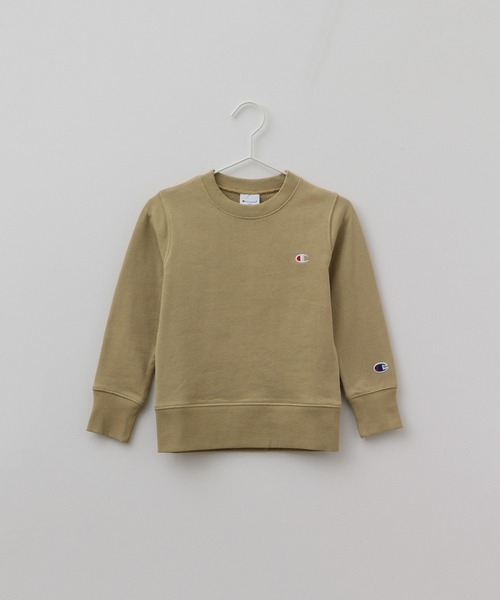 Champion（チャンピオン）の「【KIDS】【Champion/チャンピオン】クルーネックスウェット（スウェット・キッズ・チャコールグレー/ベージュ・130/140/120/110）」の2枚目の写真