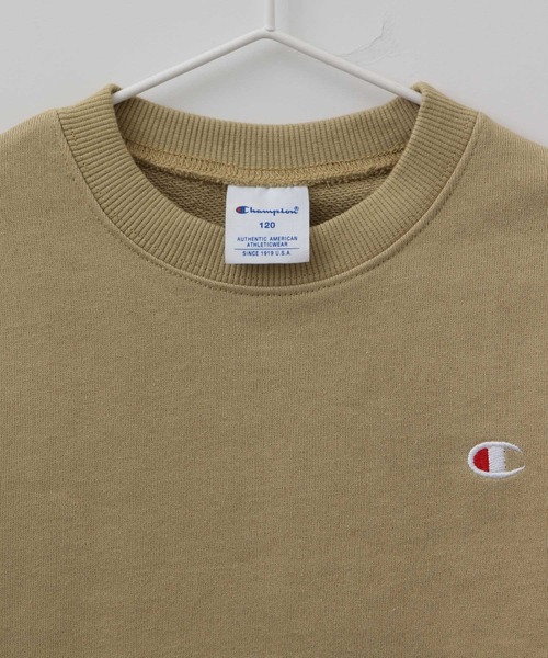 Champion（チャンピオン）の「【KIDS】【Champion/チャンピオン】クルーネックスウェット（スウェット・キッズ・チャコールグレー/ベージュ・130/140/120/110）」の9枚目の写真