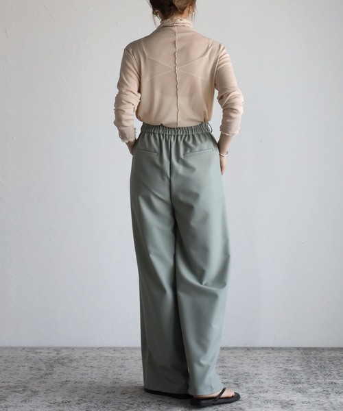 amini（アミニ）の「ハイネックシアーインナートップス（Tシャツ/カットソー・レディース・キナリ/ブラック/ホワイト/ブラウン/マスタード/オレンジ・MEDIUM）」の8枚目の写真