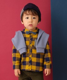 Love&Peace&Money | 蝶タイチェックシャツ(シャツ/ブラウス)