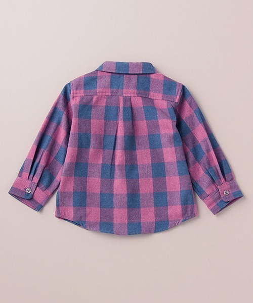 Love&Peace&Money（ラブアンドピースアンドマネー）の「蝶タイチェックシャツ（シャツ/ブラウス・キッズ・レッド/マスタード・110cm/100cm/120cm/130cm/90cm）」の9枚目の写真