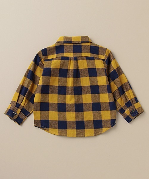 Love&Peace&Money（ラブアンドピースアンドマネー）の「蝶タイチェックシャツ（シャツ/ブラウス・キッズ・レッド/マスタード・110cm/100cm/120cm/130cm/90cm）」の10枚目の写真