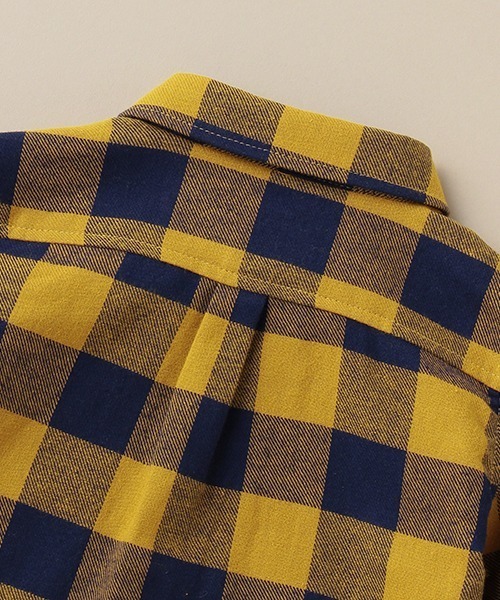 Love&Peace&Money（ラブアンドピースアンドマネー）の「蝶タイチェックシャツ（シャツ/ブラウス・キッズ・レッド/マスタード・110cm/100cm/120cm/130cm/90cm）」の14枚目の写真