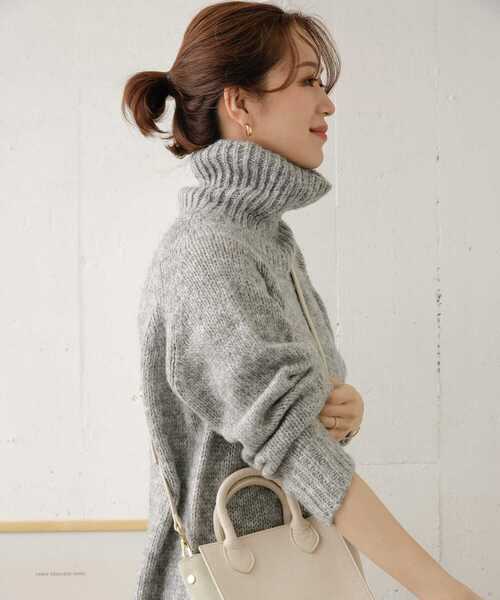 URBAN RESEARCH DOORS（アーバンリサーチドアーズ）の「ミックスカラーニットワンピース（ワンピース・レディース・ライトグレー/ピンク/グリーン・ONE）」の20枚目の写真