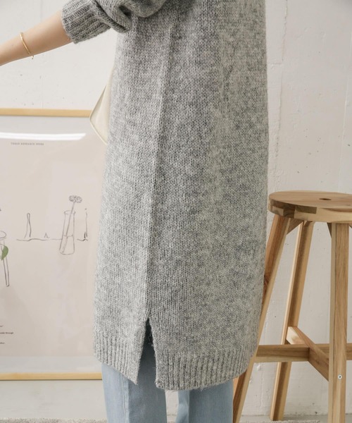 URBAN RESEARCH DOORS（アーバンリサーチドアーズ）の「ミックスカラーニットワンピース（ワンピース・レディース・ライトグレー/ピンク/グリーン・ONE）」の7枚目の写真