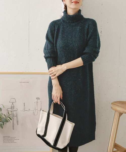 URBAN RESEARCH DOORS（アーバンリサーチドアーズ）の「ミックスカラーニットワンピース（ワンピース・レディース・ライトグレー/ピンク/グリーン・ONE）」の15枚目の写真