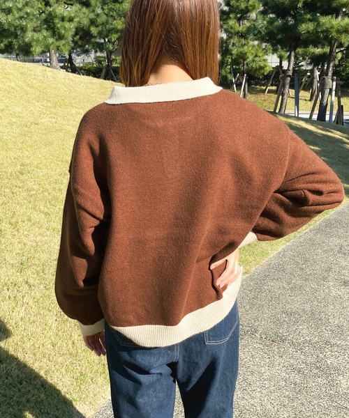 apres jour(アプレジュール)の「アソートポロニット【ZOZOTOWN限定アイテム】(ニット/セーター・レディース・オレンジ/アイボリー/ベージュ・X-LARGE/フリー)」の6枚目の写真