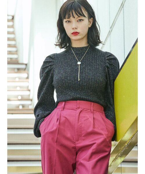 jouetie(ジュエティ)の「パワショルニット(ニット/セーター・レディース・ブラック/ブラウン/レッド/ピンク/グリーン・MEDIUM)」の13枚目の写真