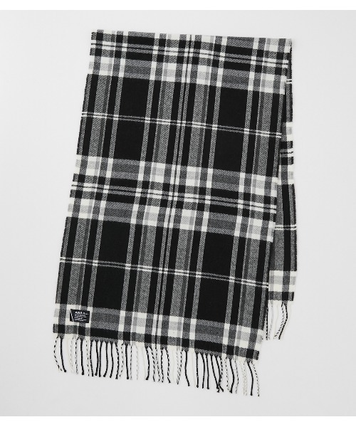AZUL by moussy(アズールバイマウジー)の「SIMPLE PLAIN MUFFLER/シンプルプレーンマフラー(マフラー・メンズ・ブラック/グレー/アイボリー/ブラック系その他/ブルー系その他3・FREE)」の4枚目の写真