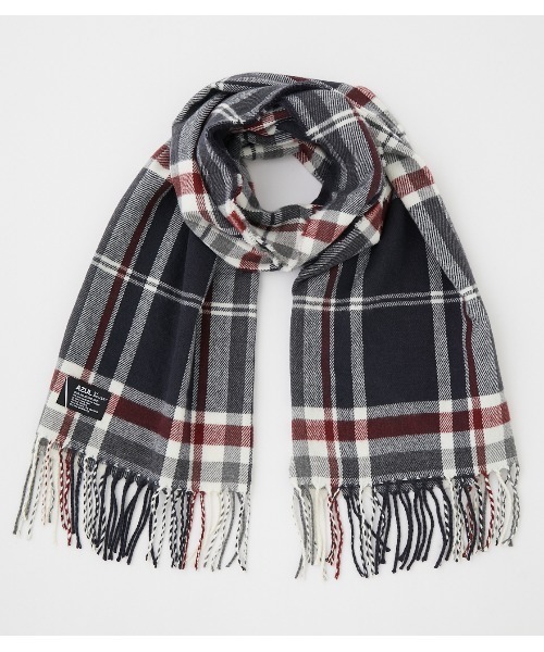 AZUL by moussy(アズールバイマウジー)の「SIMPLE PLAIN MUFFLER/シンプルプレーンマフラー(マフラー・メンズ・ブラック/グレー/アイボリー/ブラック系その他/ブルー系その他3・FREE)」の10枚目の写真