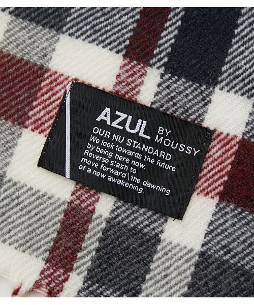 AZUL by moussy(アズールバイマウジー)の「SIMPLE PLAIN MUFFLER/シンプルプレーンマフラー(マフラー・メンズ・ブラック/グレー/アイボリー/ブラック系その他/ブルー系その他3・FREE)」の9枚目の写真