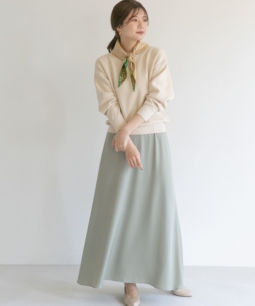 URBAN RESEARCH ROSSO（アーバンリサーチロッソ）の「シャンブレーサテンスカート（スカート・レディース・チャコールグレー/ミント/パープル系その他・36/38）」の8枚目の写真