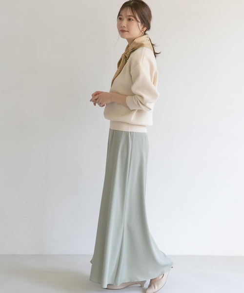 URBAN RESEARCH ROSSO（アーバンリサーチロッソ）の「シャンブレーサテンスカート（スカート・レディース・チャコールグレー/ミント/パープル系その他・36/38）」の4枚目の写真