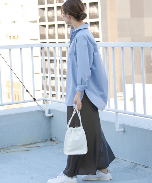 URBAN RESEARCH ROSSO（アーバンリサーチロッソ）の「シャンブレーサテンスカート（スカート・レディース・チャコールグレー/ミント/パープル系その他・36/38）」の20枚目の写真