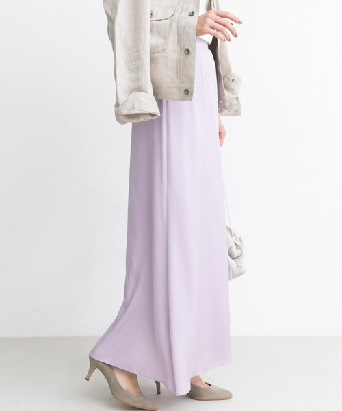 URBAN RESEARCH ROSSO（アーバンリサーチロッソ）の「シャンブレーサテンスカート（スカート・レディース・チャコールグレー/ミント/パープル系その他・36/38）」の5枚目の写真
