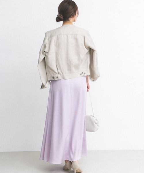 URBAN RESEARCH ROSSO（アーバンリサーチロッソ）の「シャンブレーサテンスカート（スカート・レディース・チャコールグレー/ミント/パープル系その他・36/38）」の17枚目の写真