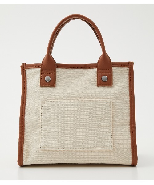 AZUL by moussy（アズールバイマウジー）の「LINEN LIKE MINI TOTE BAG/リネンライクミニトートバッグ（トートバッグ・レディース・マルチ/イエロー系その他/ブラック系その他・FREE）」の10枚目の写真