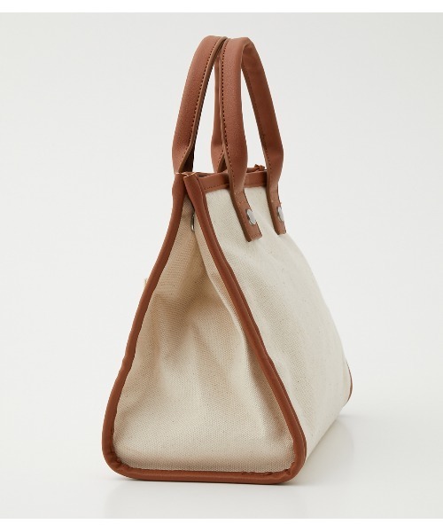 AZUL by moussy（アズールバイマウジー）の「LINEN LIKE MINI TOTE BAG/リネンライクミニトートバッグ（トートバッグ・レディース・マルチ/イエロー系その他/ブラック系その他・FREE）」の11枚目の写真