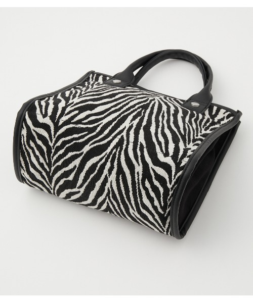 AZUL by moussy（アズールバイマウジー）の「LINEN LIKE MINI TOTE BAG/リネンライクミニトートバッグ（トートバッグ・レディース・マルチ/イエロー系その他/ブラック系その他・FREE）」の19枚目の写真