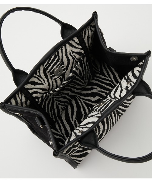 AZUL by moussy（アズールバイマウジー）の「LINEN LIKE MINI TOTE BAG/リネンライクミニトートバッグ（トートバッグ・レディース・マルチ/イエロー系その他/ブラック系その他・FREE）」の21枚目の写真