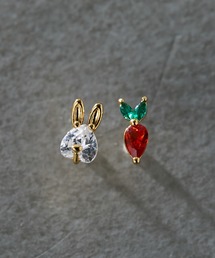 【WEB限定カラー:オレンジ】ビジューアニマルピアス