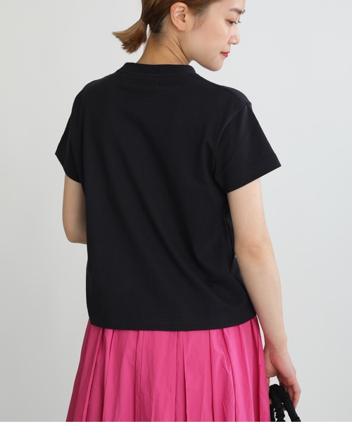 Thomas magpie(トーマスマグパイ)の「【THOMAS MAGPIE】30/2 スーパーコットンフロントロゴT(Tシャツ/カットソー・レディース・ホワイト/ネイビー・M)」の7枚目の写真