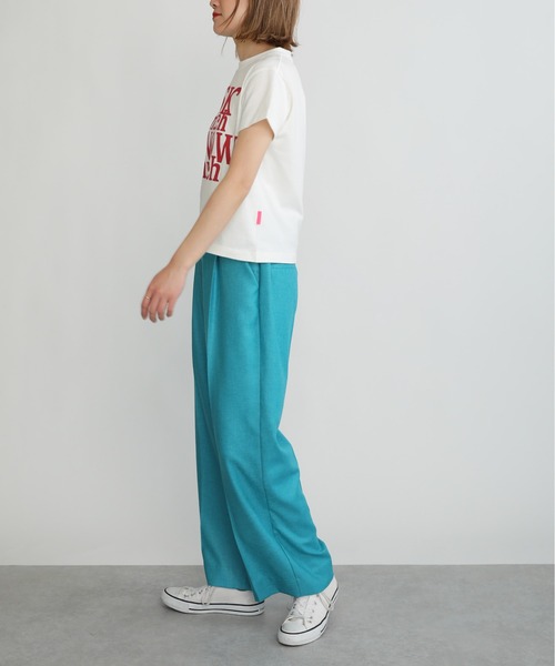 Thomas magpie(トーマスマグパイ)の「【THOMAS MAGPIE】30/2 スーパーコットンフロントロゴT(Tシャツ/カットソー・レディース・ホワイト/ネイビー・M)」の18枚目の写真