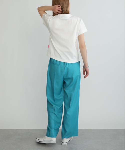 Thomas magpie(トーマスマグパイ)の「【THOMAS MAGPIE】30/2 スーパーコットンフロントロゴT(Tシャツ/カットソー・レディース・ホワイト/ネイビー・M)」の19枚目の写真