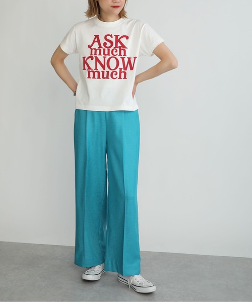 Thomas magpie(トーマスマグパイ)の「【THOMAS MAGPIE】30/2 スーパーコットンフロントロゴT(Tシャツ/カットソー・レディース・ホワイト/ネイビー・M)」の21枚目の写真