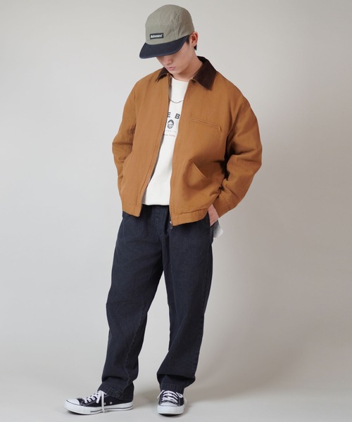 SPINNS(スピンズ)の「ストリート&古着MIX/デニムワイドイージーパンツ/シェフパンツ(デニムパンツ・メンズ・ブラック/ネイビー/サックスブルー/ブルー・M/L)」の19枚目の写真