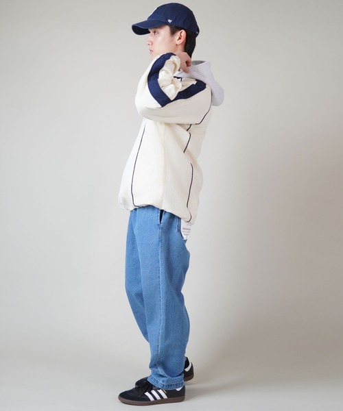 SPINNS(スピンズ)の「ストリート&古着MIX/デニムワイドイージーパンツ/シェフパンツ(デニムパンツ・メンズ・ブラック/ネイビー/サックスブルー/ブルー・M/L)」の11枚目の写真