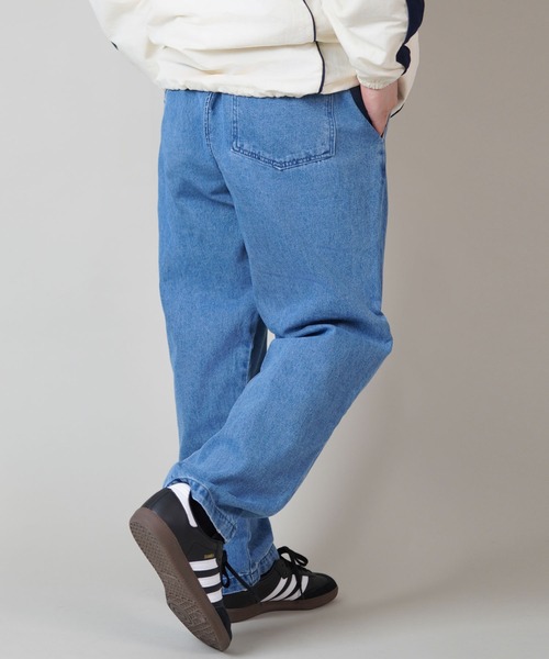 SPINNS(スピンズ)の「ストリート&古着MIX/デニムワイドイージーパンツ/シェフパンツ(デニムパンツ・メンズ・ブラック/ネイビー/サックスブルー/ブルー・M/L)」の15枚目の写真