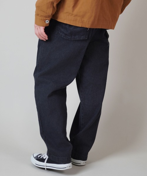 SPINNS(スピンズ)の「ストリート&古着MIX/デニムワイドイージーパンツ/シェフパンツ(デニムパンツ・メンズ・ブラック/ネイビー/サックスブルー/ブルー・M/L)」の8枚目の写真